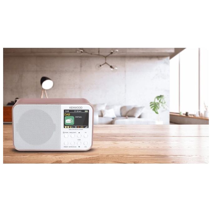Kenwood CR-M30DAB-R Radio Portatile Digitale DAB DAB+ FM Bluetooth 5.0 3,2 W Batteria 2000 mAh colore Rose Gold