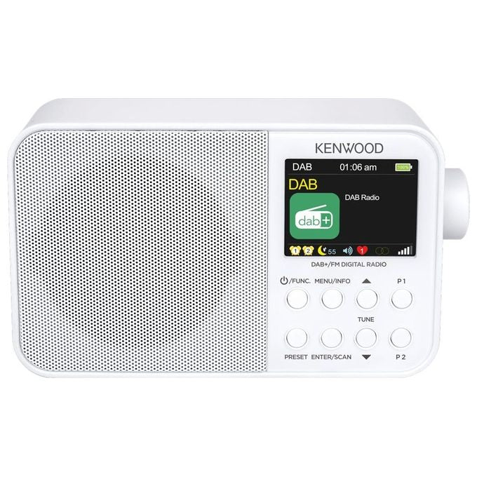 Kenwood CR-M30DAB-W Radio Portatile Digitale DAB DAB+ FM Bluetooth 5.0 3,2 W Batteria 2000 mAh colore Bianco