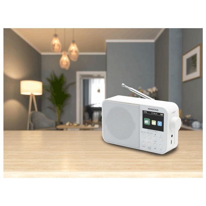 Kenwood CR-M30DAB-W Radio Portatile Digitale DAB DAB+ FM Bluetooth 5.0 3,2 W Batteria 2000 mAh colore Bianco