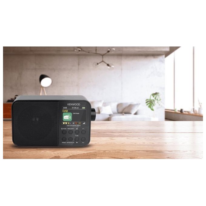 Kenwood CR-M30DAB-B Radio Portatile Digitale DAB+ FM Bluetooth 5.0 Display TFT 2.4'' 3,2 W colore Nero