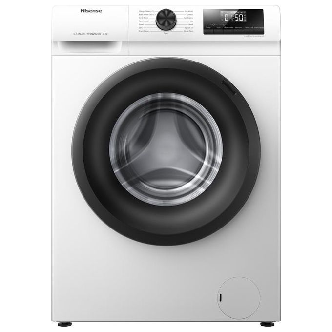 Hisense WFQP8014EVM Lavatrice 8kg 1400 Giri Classe A Caricamento Frontale Bianca