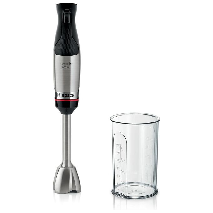 Bosch MSM6M610 Serie 6 ErgoMaster Frullatore ad Immersione 1000 W colore Nero Acciaio Inossidabile