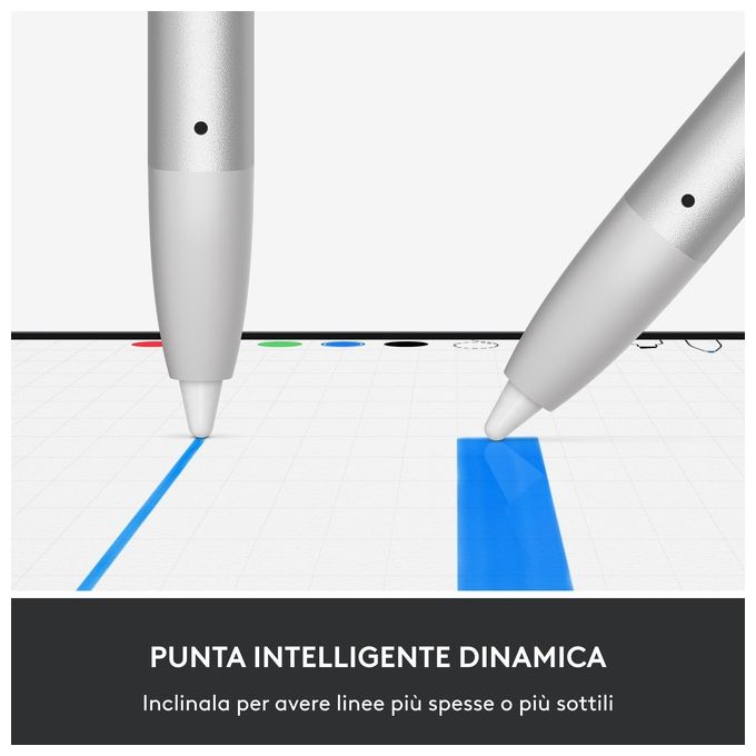 Logitech F00012 Crayon Stilo Digitale per iPad USB-C Tecnologia Apple Pencil 7 ore autonomia colore Argento