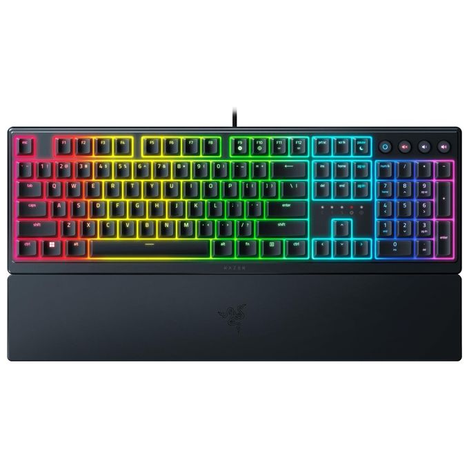 Razer RZ03-04460700-R3H1 Ornata V3 Tastiera Gaming Mecha-Membrana QWERTY Layout Italiano Chroma RGB Poggiapolsi Magnetico colore Nero