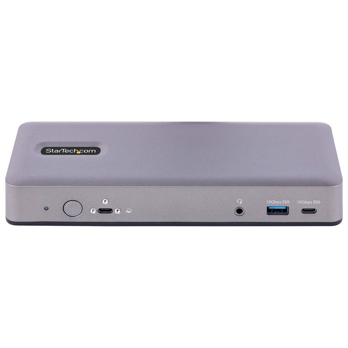 StarTech.com DK31C3MNCRUE Docking Station USB-C Multi Monitor con 3x 4K30Hz 2x 4K60Hz Hub USB 7 Porte 60W PD GbE Audio 3.5mm colore Grigio