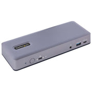 StarTech.com DK31C3MNCRUE Docking Station USB-C Multi Monitor con 3x 4K30Hz 2x 4K60Hz Hub USB 7 Porte 60W PD GbE Audio 3.5mm colore Grigio