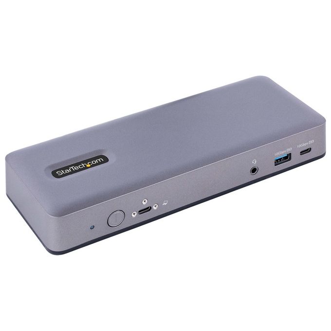 StarTech.com DK31C3MNCRUE Docking Station USB-C Multi Monitor con 3x 4K30Hz 2x 4K60Hz Hub USB 7 Porte 60W PD GbE Audio 3.5mm colore Grigio