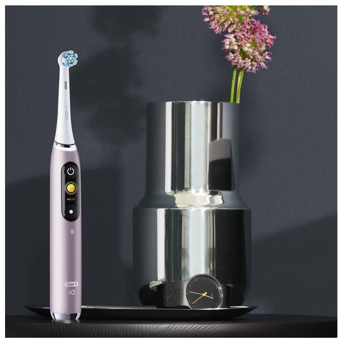 Oral-B 4210201408390 iO Series 9N Spazzolino elettrico rotante-oscillante 6 modalita' Timer 2 min Display OLED Bluetooth colore Rosa Quartz