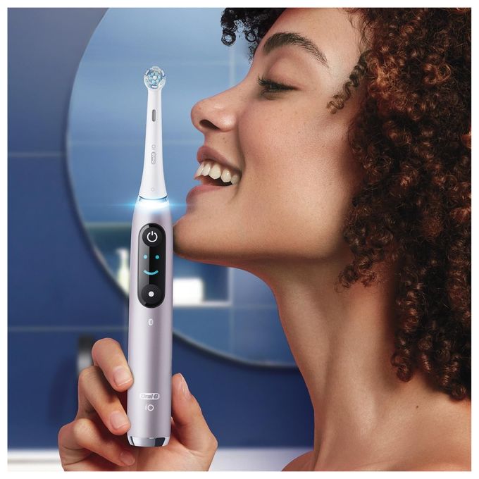Oral-B 4210201408390 iO Series 9N Spazzolino elettrico rotante-oscillante 6 modalita' Timer 2 min Display OLED Bluetooth colore Rosa Quartz