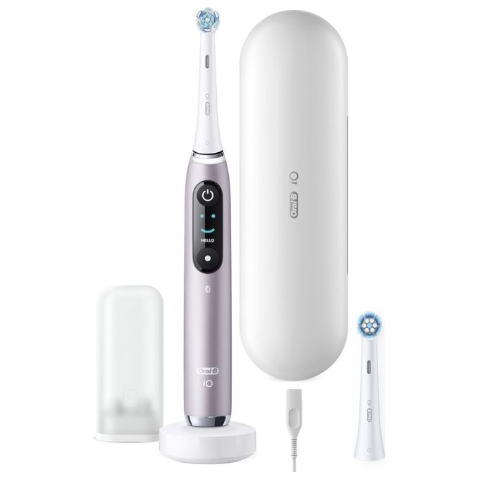 Oral-B 4210201408390 iO Series 9N Spazzolino elettrico rotante-oscillante 6 modalita' Timer 2 min Display OLED Bluetooth colore Rosa Quartz