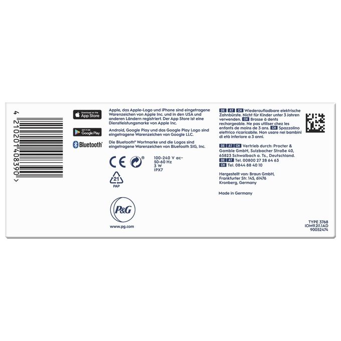 Oral-B 4210201408390 iO Series 9N Spazzolino elettrico rotante-oscillante 6 modalita' Timer 2 min Display OLED Bluetooth colore Rosa Quartz