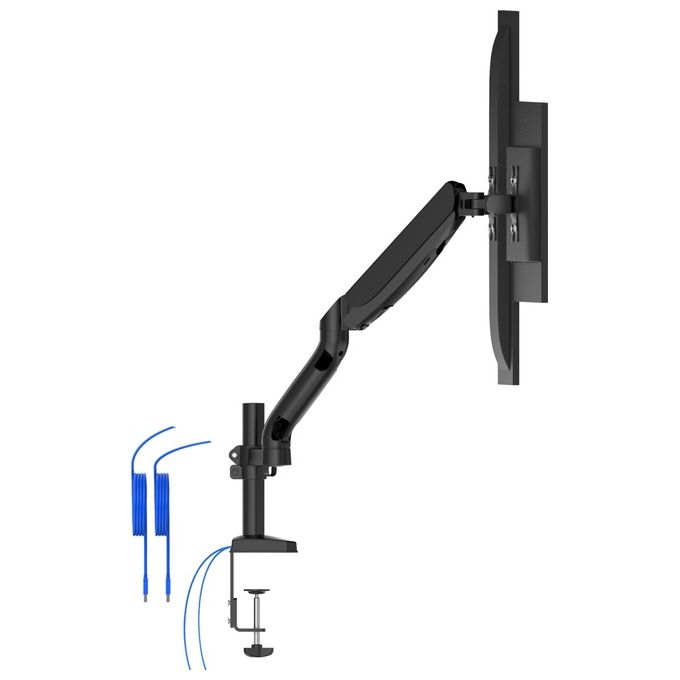 AOC AD110DX Braccio da Scrivania Doppio Monitor fino a 32'' VESA 75x75 100x100 Hub USB 3.2 Molla a Gas 9 Kg colore Nero