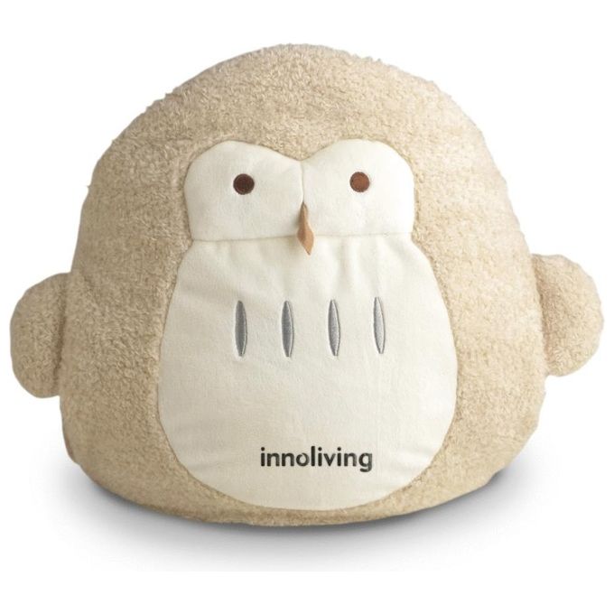Innoliving INN-768G Termoforo Elettrico Cordless Gufo Peluche Scaldamani e Scaldapiedi 360W autonomia 4-6 ore colore Beige