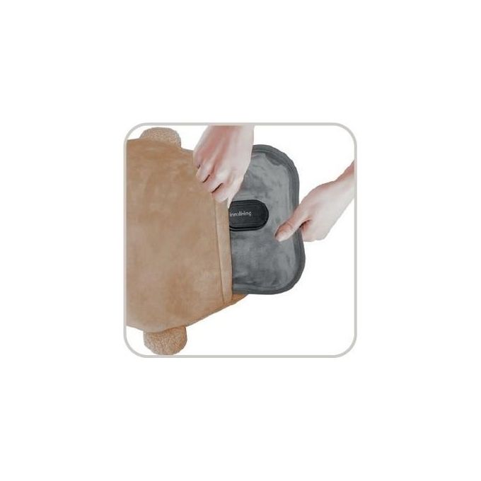 Innoliving INN-768G Termoforo Elettrico Cordless Gufo Peluche Scaldamani e Scaldapiedi 360W autonomia 4-6 ore colore Beige