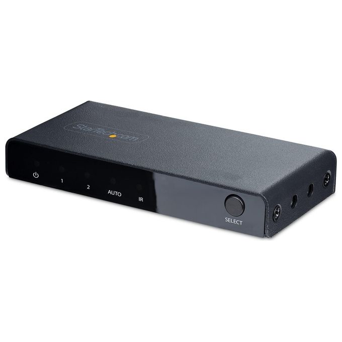 StarTech.com 2PORT-HDMI-SWITCH-8K Switch HDMI 2 porte HDMI 2.1 8K 60Hz 4K 120Hz HDR10+ VRR ALLM telecomando incluso alimentatore incluso colore Nero