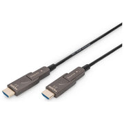Digitus AK-330127-150-S Cavo HDMI AOC Ibrido in Fibra Ottica 4K 15 m Connettori Rimovibili colore Nero