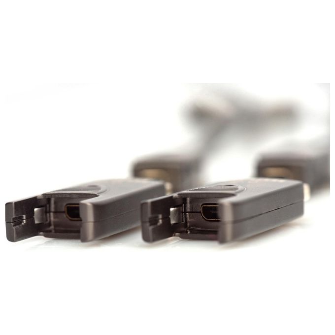 Digitus AK-330127-200-S Cavo HDMI 2.0 AOC ibrido in fibra ottica 20 m 4K 60 Hz 18 Gbps connettori rimovibili colore Nero