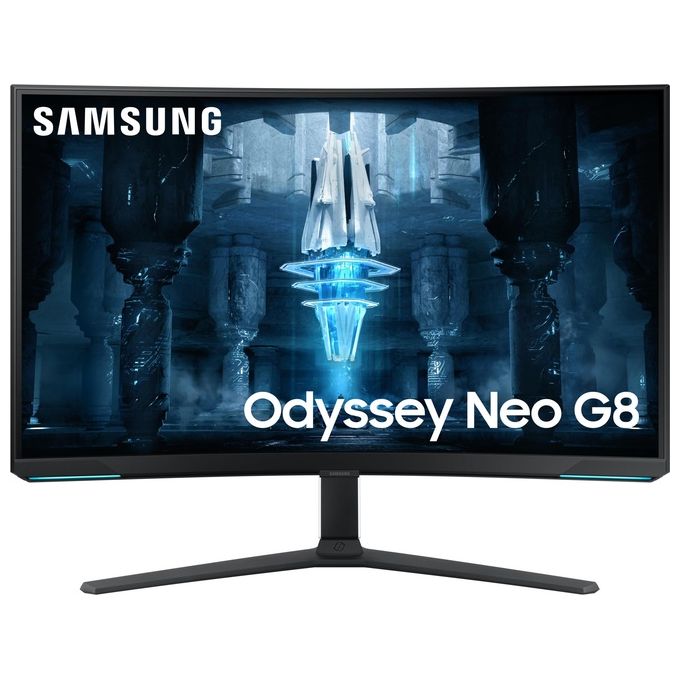 Samsung LS32BG850NPXEN Monitor Gaming Odyssey Neo G8 da 32'' UHD Curvo Risoluzione 3840x2160 Pixel Frequenza 240 Hz Tecnologia Quantum Matrix Mini LED colore Bianco