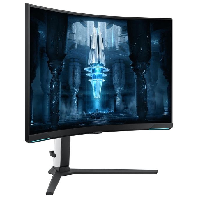 Samsung LS32BG850NPXEN Monitor Gaming Odyssey Neo G8 da 32'' UHD Curvo Risoluzione 3840x2160 Pixel Frequenza 240 Hz Tecnologia Quantum Matrix Mini LED colore Bianco