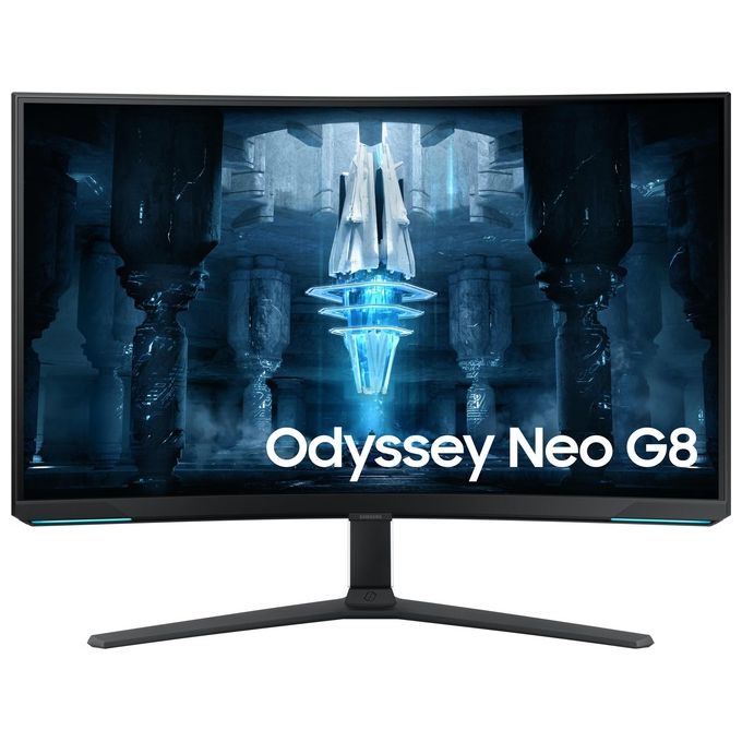 Samsung LS32BG850NPXEN Monitor Gaming Odyssey Neo G8 da 32'' UHD Curvo Risoluzione 3840x2160 Pixel Frequenza 240 Hz Tecnologia Quantum Matrix Mini LED colore Bianco