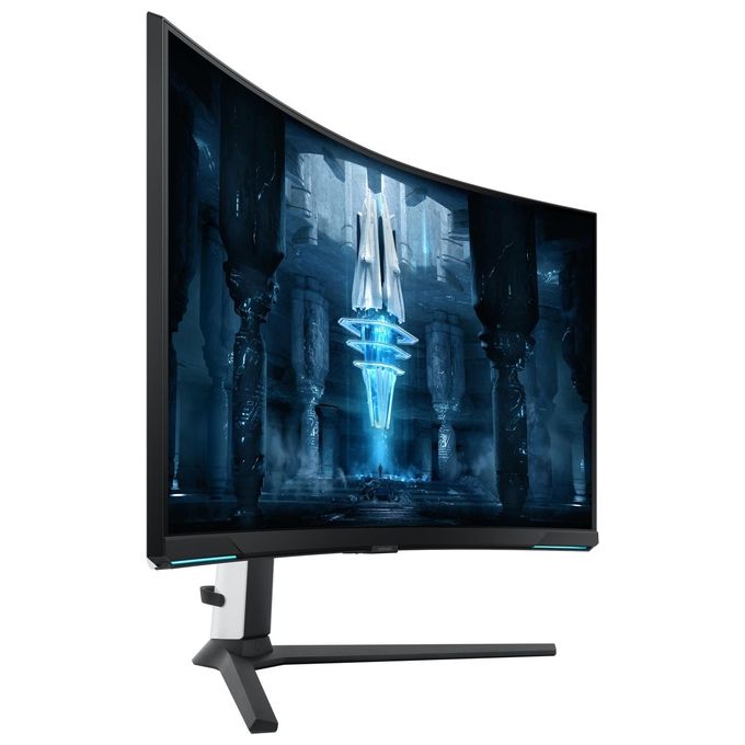 Samsung LS32BG850NPXEN Monitor Gaming Odyssey Neo G8 da 32'' UHD Curvo Risoluzione 3840x2160 Pixel Frequenza 240 Hz Tecnologia Quantum Matrix Mini LED colore Bianco