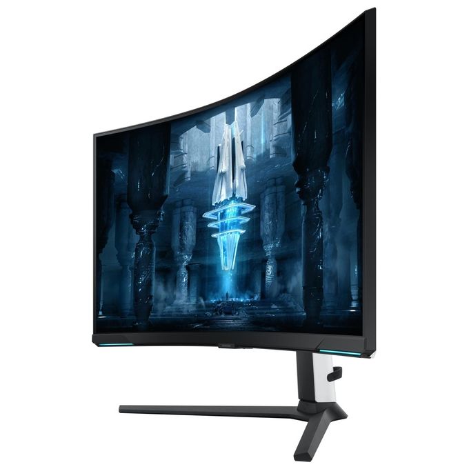 Samsung LS32BG850NPXEN Monitor Gaming Odyssey Neo G8 da 32'' UHD Curvo Risoluzione 3840x2160 Pixel Frequenza 240 Hz Tecnologia Quantum Matrix Mini LED colore Bianco