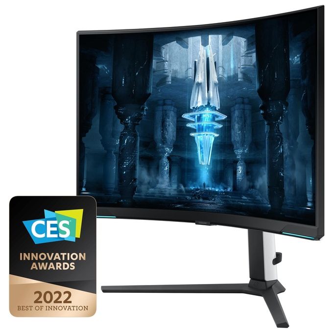 Samsung LS32BG850NPXEN Monitor Gaming Odyssey Neo G8 da 32'' UHD Curvo Risoluzione 3840x2160 Pixel Frequenza 240 Hz Tecnologia Quantum Matrix Mini LED colore Bianco