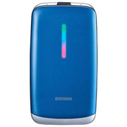 Brondi 10277052 Contender Telefono Cellulare Senior Dual SIM Tasti Grandi Schermo 3'' Fotocamera 1.3 MP Radio FM Bluetooth Micro-USB colore Blu Metallico
