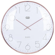 Trevi OM 3512 S Orologio da Parete Analogico Movimento al Quarzo Diametro 30 cm Vetro Curvo antiriflesso colore Bronzo