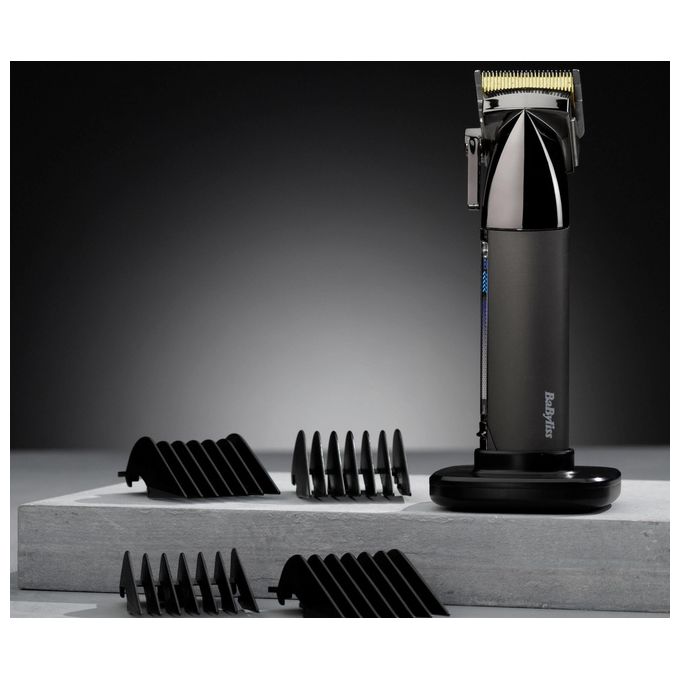 BaByliss E991E Super-X Metal Tagliacapelli Professionale Lama Titanio Ioni di Litio 180 min 10 Accessori colore Nero