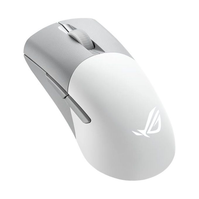ASUS 90MP02V0-BMUA10 ROG Keris Wireless AimPoint Mouse Gaming 36000 DPI Tripla Connettivita' RGB 75 g colore Bianco