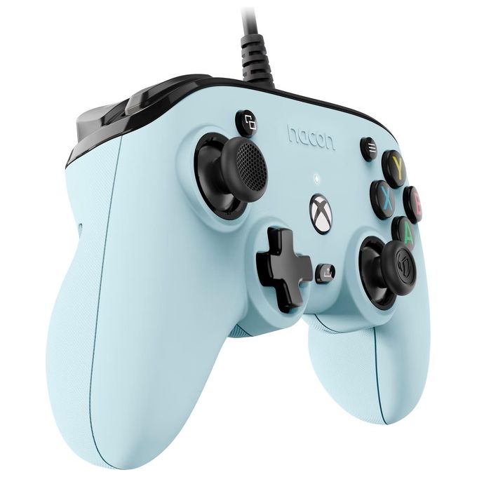 NACON XBXPROCOMPASTBLUE Pro Compact Controller Cablato per Xbox e PC con Personalizzazione Tasti e Dolby Atmos incluso colore Blu