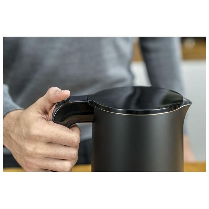 ZWILLING 1021542 ENFINIGY Bollitore Elettrico 1 L 1850 W con Filtro Anticalcare Acciaio Inox Base 360° colore Nero