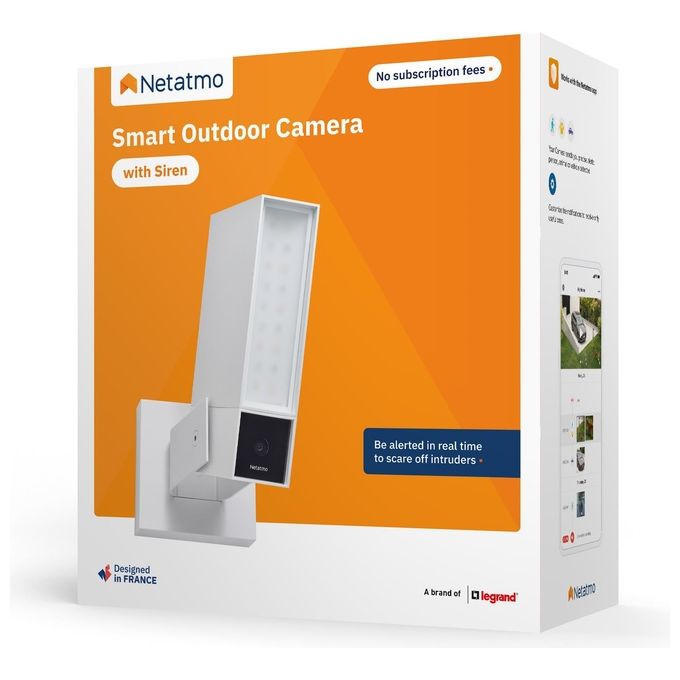 Netatmo Telecamera Sorveglianza Esterno Full HD Wi-Fi Visione Notturna Sirena
