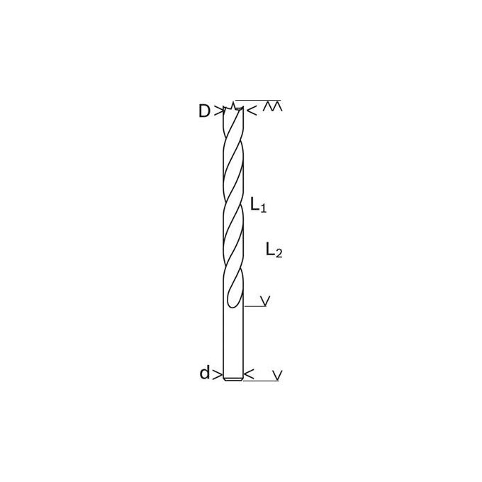 Bosch 2608596308 Punta Elicoidale per Legno Standard diametro 11 mm codolo 10 mm lunghezza 142 mm colore Nero