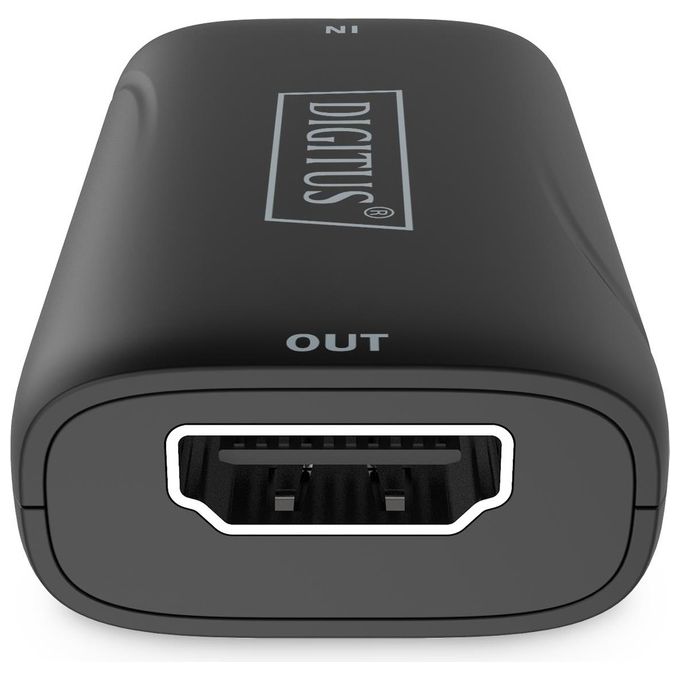 Digitus DS-55521 Ripetitore HDMI 2.0b 4K 60Hz HDR10 HDCP 2.2 18 Gbps estensione fino a 20 m colore Nero