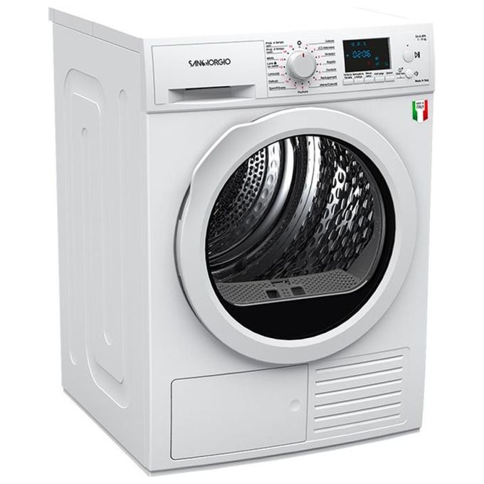 San Giorgio SDR8P Asciugatrice Pompa di Calore 8 Kg Classe A++ 15 programmi 65 dB (85x59,5x63 cm) colore Bianco