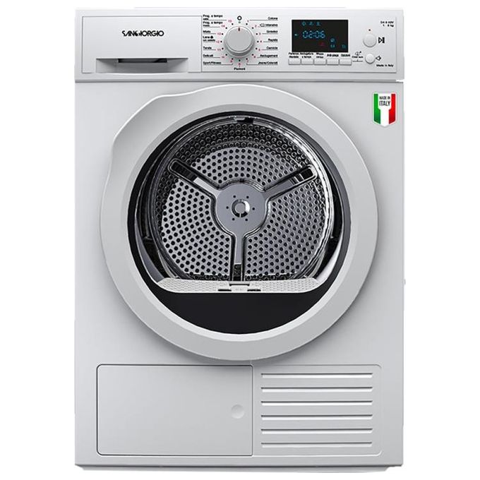 San Giorgio SDR8P Asciugatrice Pompa di Calore 8 Kg Classe A++ 15 programmi 65 dB (85x59,5x63 cm) colore Bianco