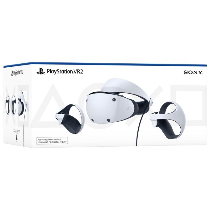 Sony 9454298 PlayStation VR2 Visore VR OLED 4K HDR 110° 120Hz PS5 Sense controller colore Nero Bianco