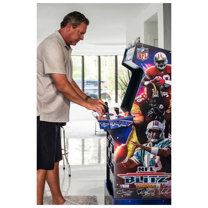 Arcade1Up NFL-A-207410 NFL Blitz Legends Arcade Game Armadio per sala giochi verticale 3 giochi inclusi 17'' LCD Multicolore
