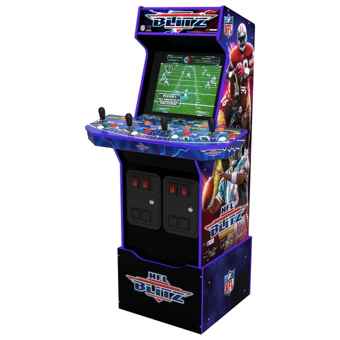 Arcade1Up NFL-A-207410 NFL Blitz Legends Arcade Game Armadio per sala giochi verticale 3 giochi inclusi 17'' LCD Multicolore