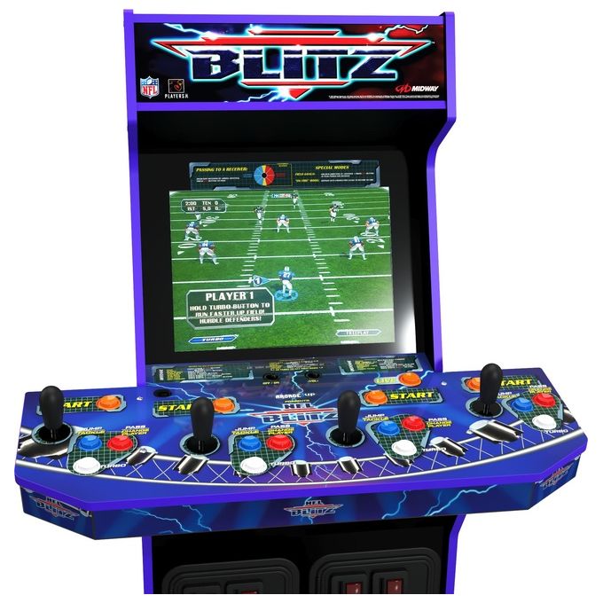 Arcade1Up NFL-A-207410 NFL Blitz Legends Arcade Game Armadio per sala giochi verticale 3 giochi inclusi 17'' LCD Multicolore