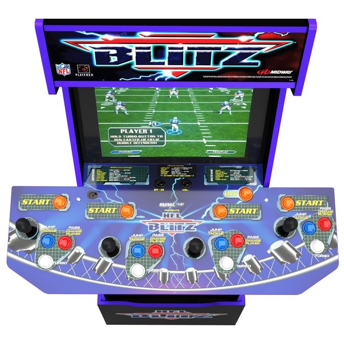 Arcade1Up NFL-A-207410 NFL Blitz Legends Arcade Game Armadio per sala giochi verticale 3 giochi inclusi 17'' LCD Multicolore