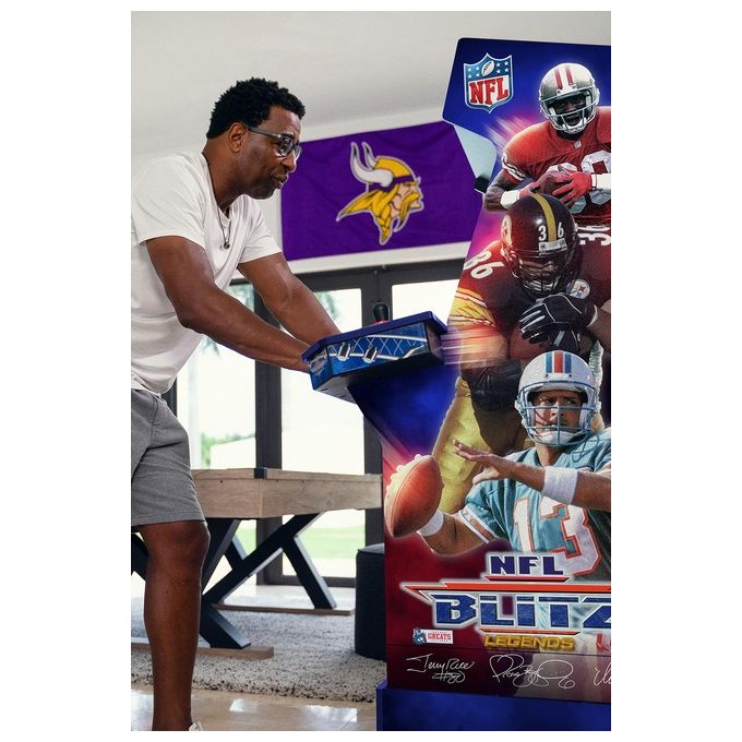 Arcade1Up NFL-A-207410 NFL Blitz Legends Arcade Game Armadio per sala giochi verticale 3 giochi inclusi 17'' LCD Multicolore
