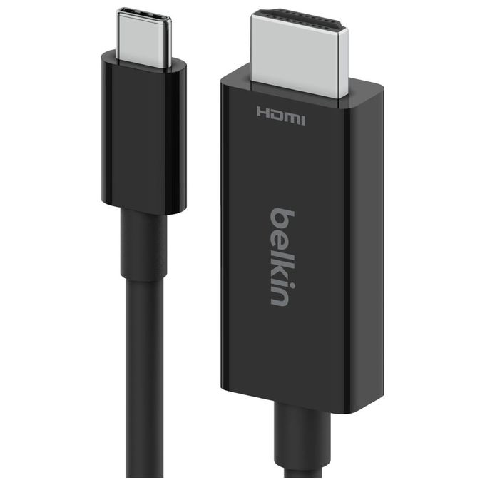 Belkin AVC012BT2MBK Cavo da USB-C a HDMI 2.1 2 m 8K@60Hz HDR10 Plus Dolby Vision colore Nero