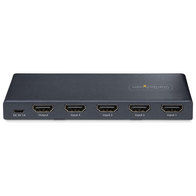 StarTech.com 4PORT-8K-HDMI-SWITCH Switch HDMI 2.1 4 porte 8K 60Hz 4K 120Hz HDR10+ VRR ALLM Audio 7.1 canali colore Nero