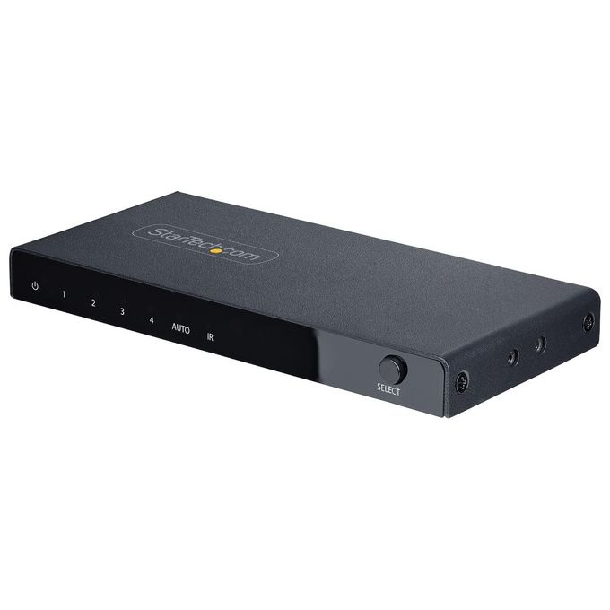 StarTech.com 4PORT-8K-HDMI-SWITCH Switch HDMI 2.1 4 porte 8K 60Hz 4K 120Hz HDR10+ VRR ALLM Audio 7.1 canali colore Nero