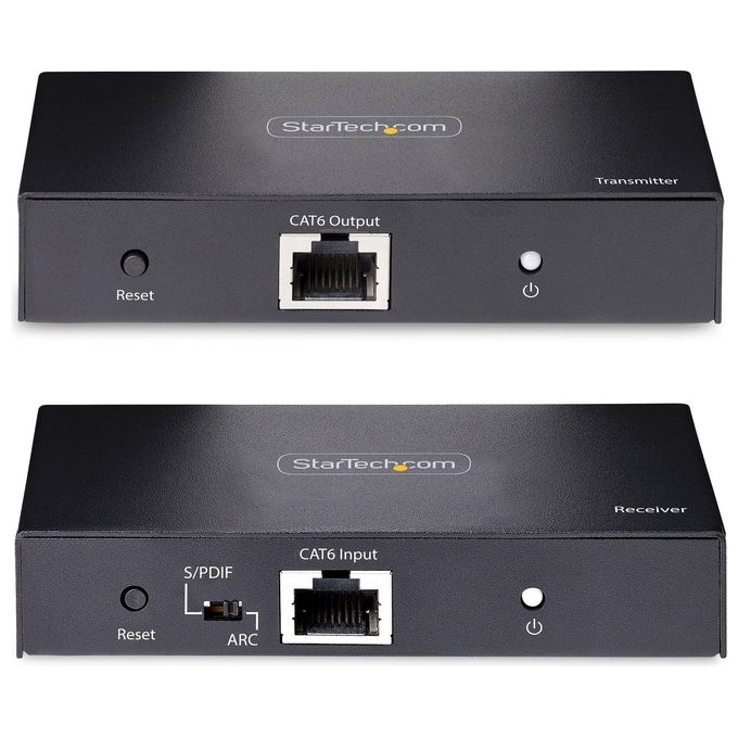 StarTech 4K70IC-EXTEND-HDMI Extender HDMI 4K 60Hz su Cavo Ethernet CAT5e CAT6 fino a 70m HDR HDCP 2.2 Audio 7.1ch S-PDIF PoC colore Nero