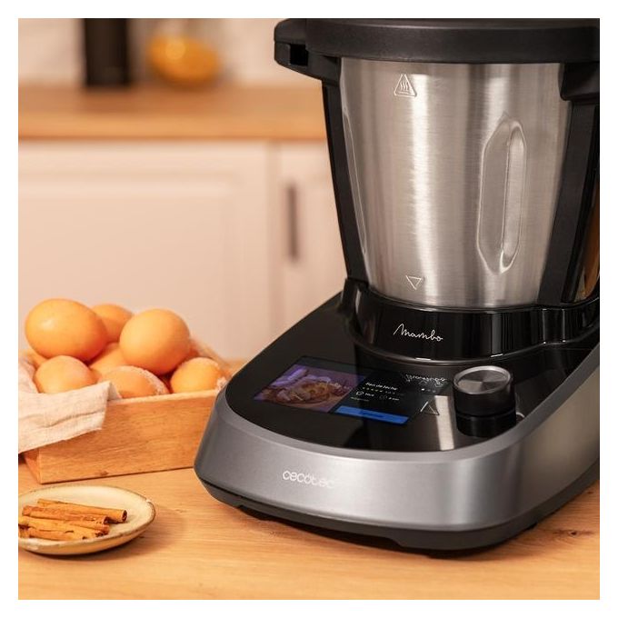 Cecotec 04346 Mambo Touch Robot da Cucina Multifunzione 1600W 3,3L 37 Funzioni Display TFT 5'' App colore Nero