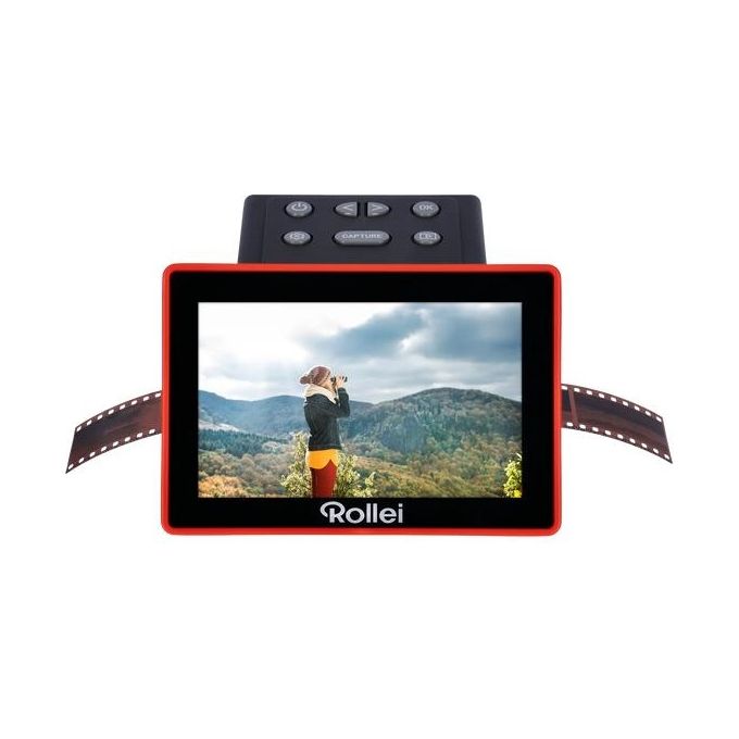 Rollei 20700 DF-S 1300 SE Scanner per diapositive e negativi 13 megapixel 4300 dpi USB tipo-C HDMI SD colore Nero-rosso